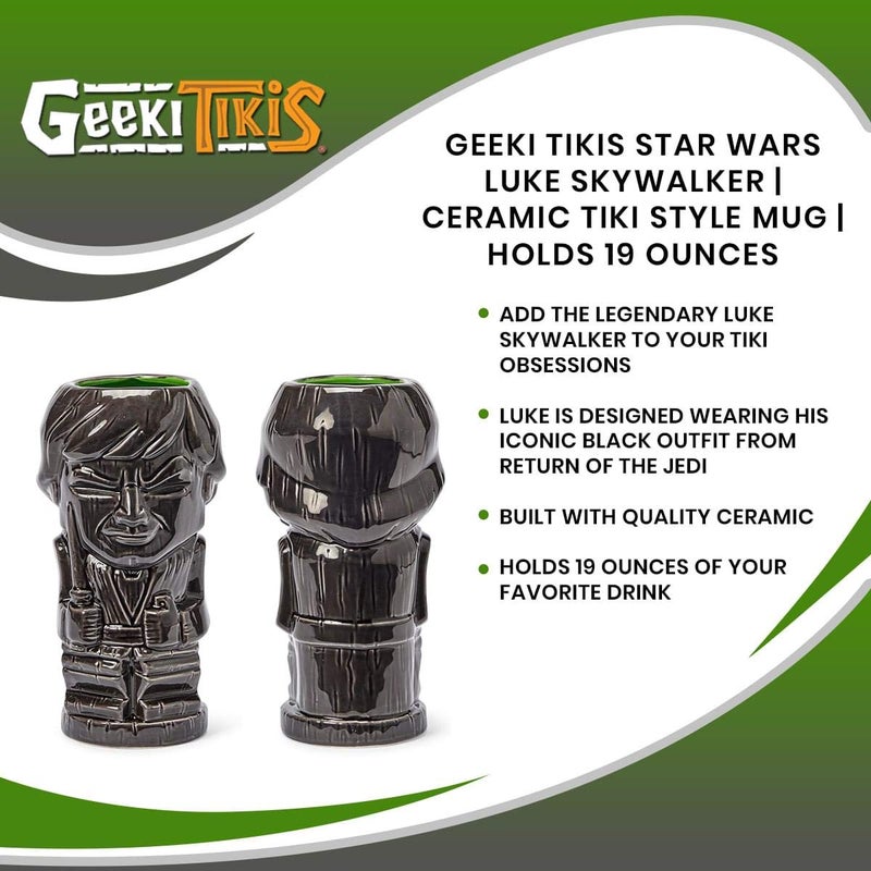 Geeki Tikis Star Wars Luke Skywalker Mug | Official Star Wars Collectible Tiki Style Ceramic Cup | Holds 19 Ounces - Image 5